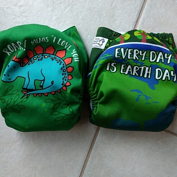 fluffy penguin cloth diapers